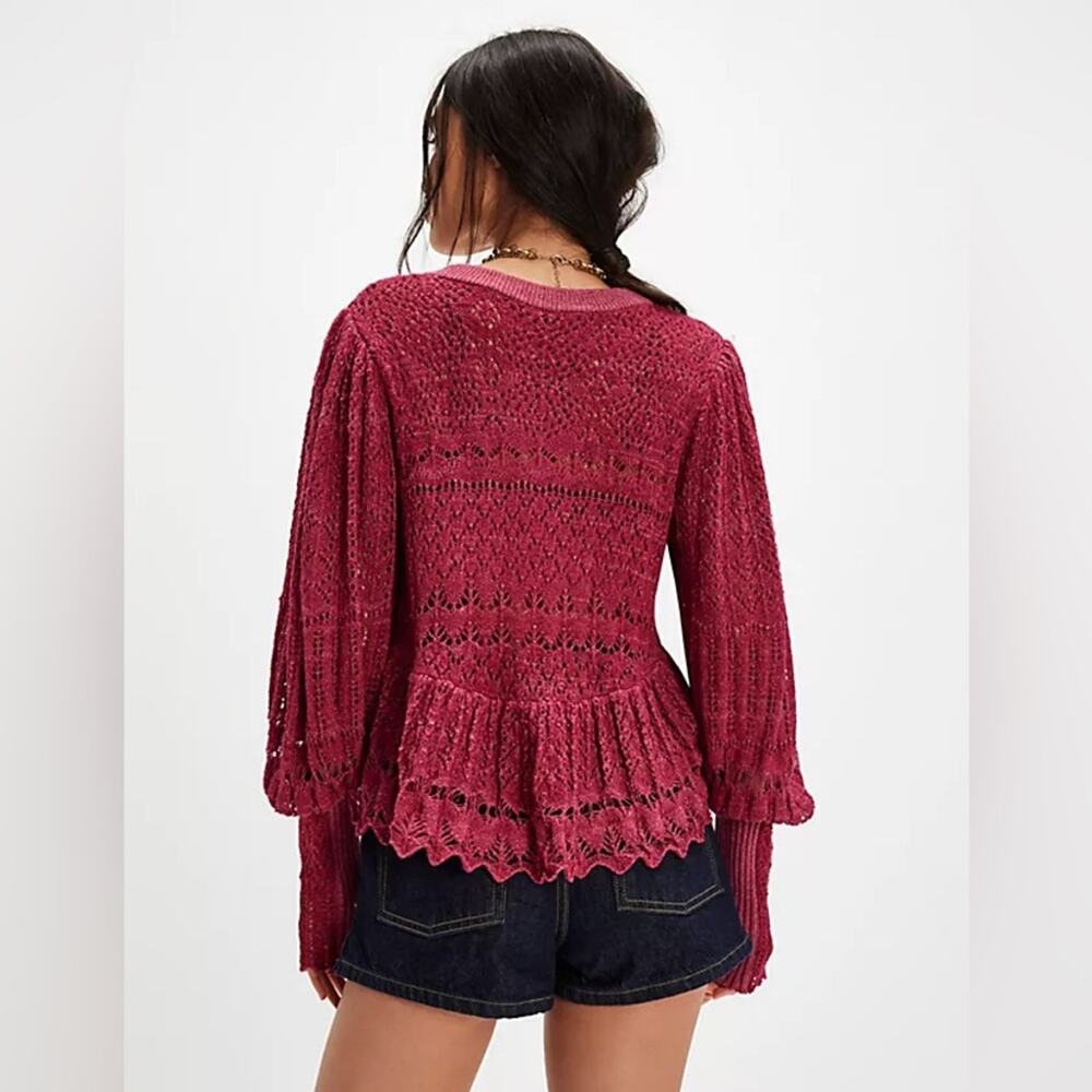 Free People Lace Lucinda Sweater - Picture 2 of 7